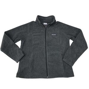 Columbia Women's XL Gray Fleece Full Zip Jacket Lightweight Outdoor New